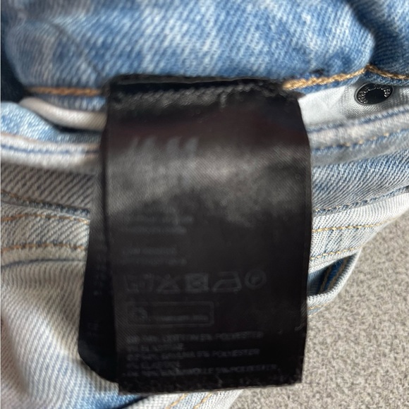 H&M Skinny Low Rise Ripped Blue Jeans Button Fly Size 30/32 - Picture 7 of 12